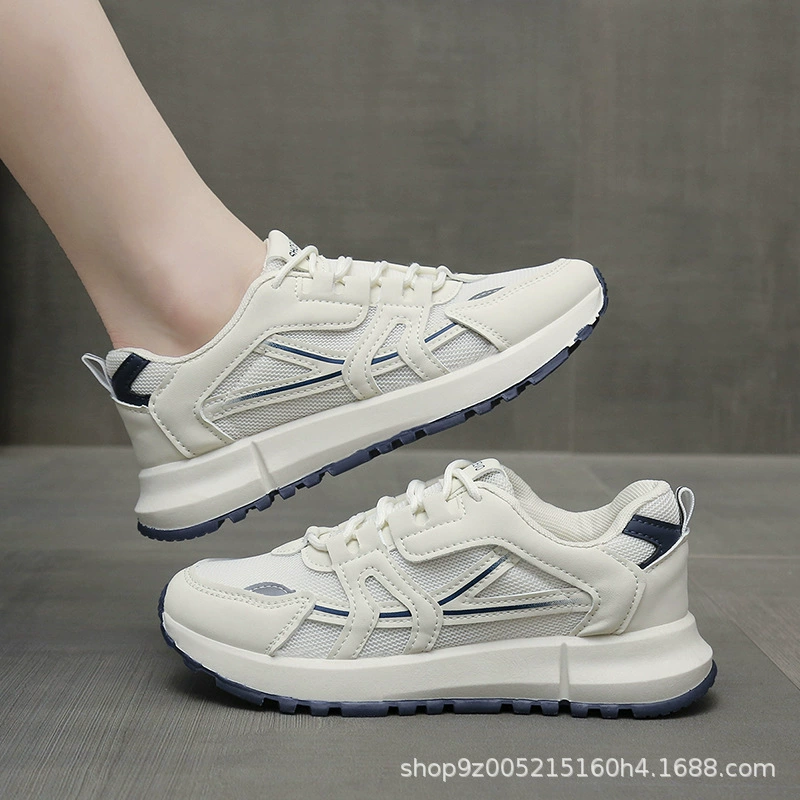 Новая женская обувь, модные туфли Форрест Гамп на толстой подошве для женщин, 2024, дышащая корейская студенческая повседневная спортивная обувь в консервативном стиле