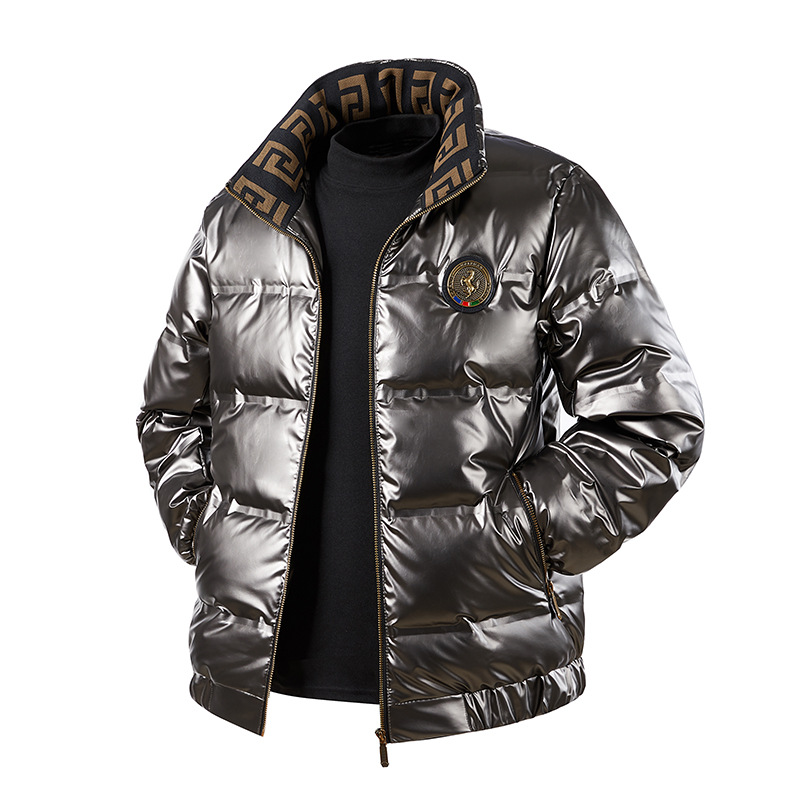 Winter New Men's Fashion Trend Stand-up Collar Jacket Versatile Casual Solid Color Jacket_viptrois.com