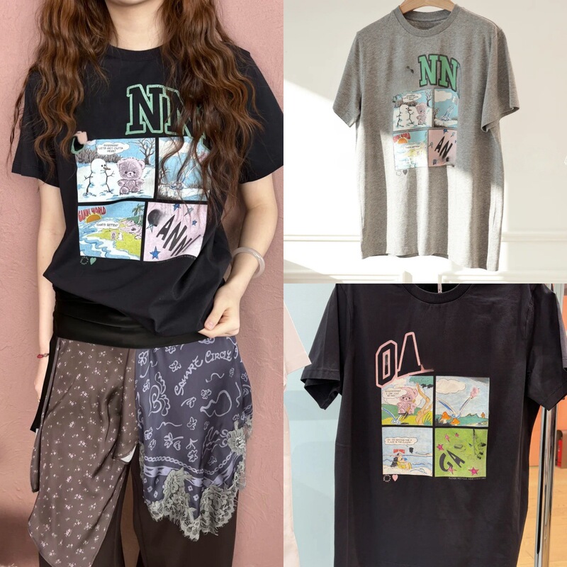 26 New Models of Donald Duck Collaboration Vintage Short-Sleeve T-Shirts with Duck Print, Pure Cotton, Cross-Border Casual Versatile Tops for Women 26 New Models of Donald Duck Collaboration Vintage Short-Sleeve T-Shirts with Duck Print, Pure Cotton, Cross-Border Casual Versatile Tops for Women