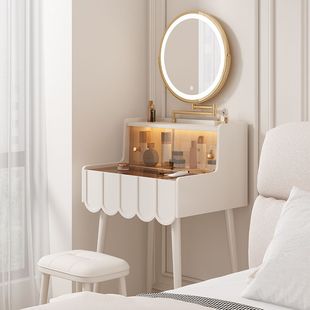Кремовый маленький туалетный столик для спальни, французский стиль, популярно в интернете