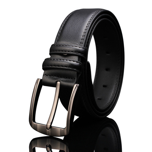 Wholesale high-end business casual leather pants belt men's Korean version factory 