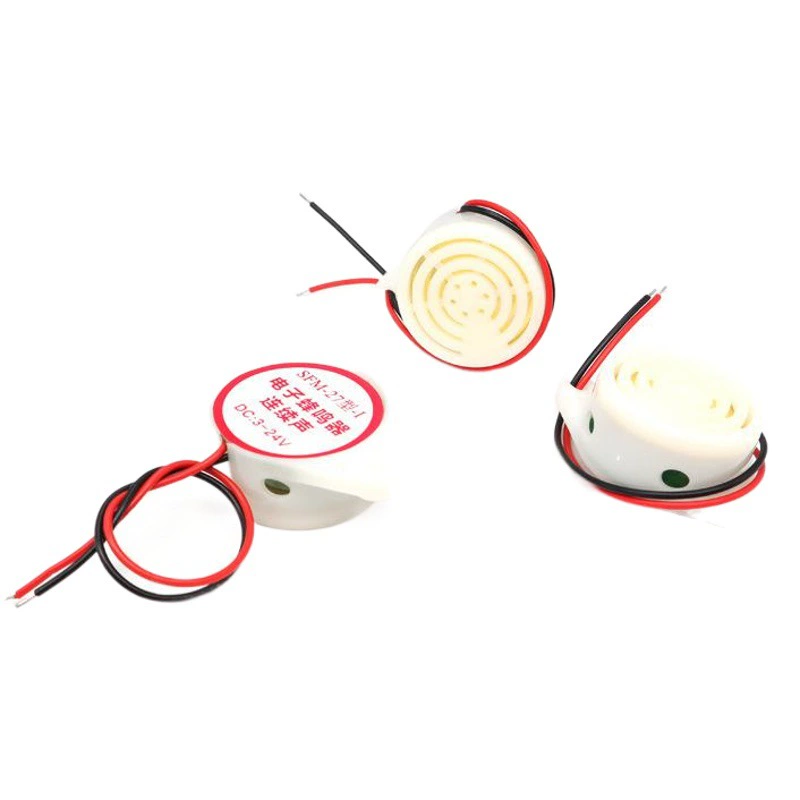 SFM-27 белая оболочка DC3-24V активный пьезоэлектрический зуммер 3015 высокий децибел непрерывный звуковой зуммер
