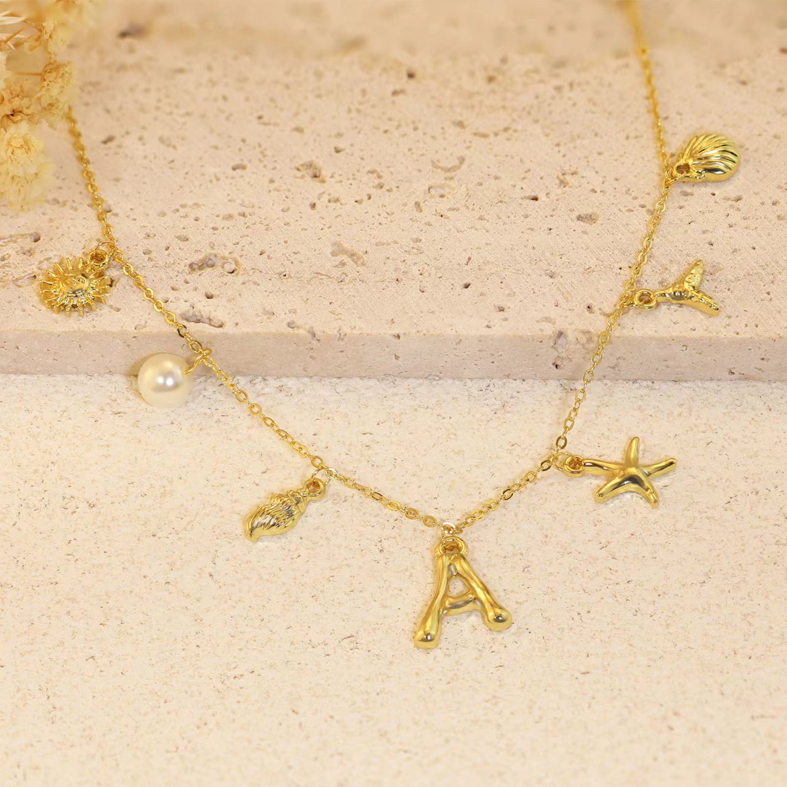 Collier Ras De Cou Style Océan Coquillages Étoiles De Mer Perles_voghion.com