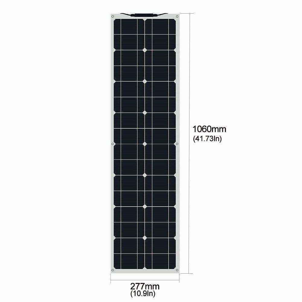 Panel solar de silicio monocristalino de 50W - placa flexible ETFE / PET placa de carga de yate de RV ligera y eficiente
