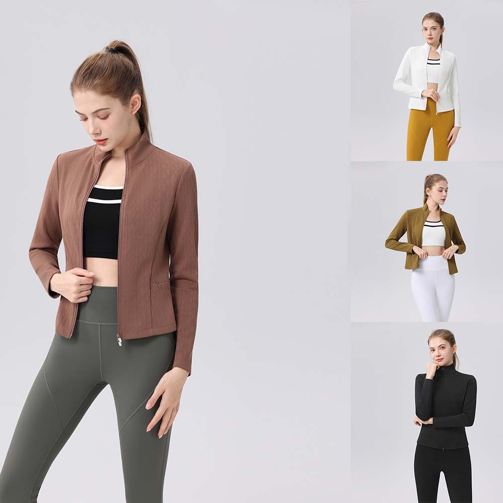 秉色25年秋季新款女士修身显瘦网球运动立领针织百搭上衣外套女