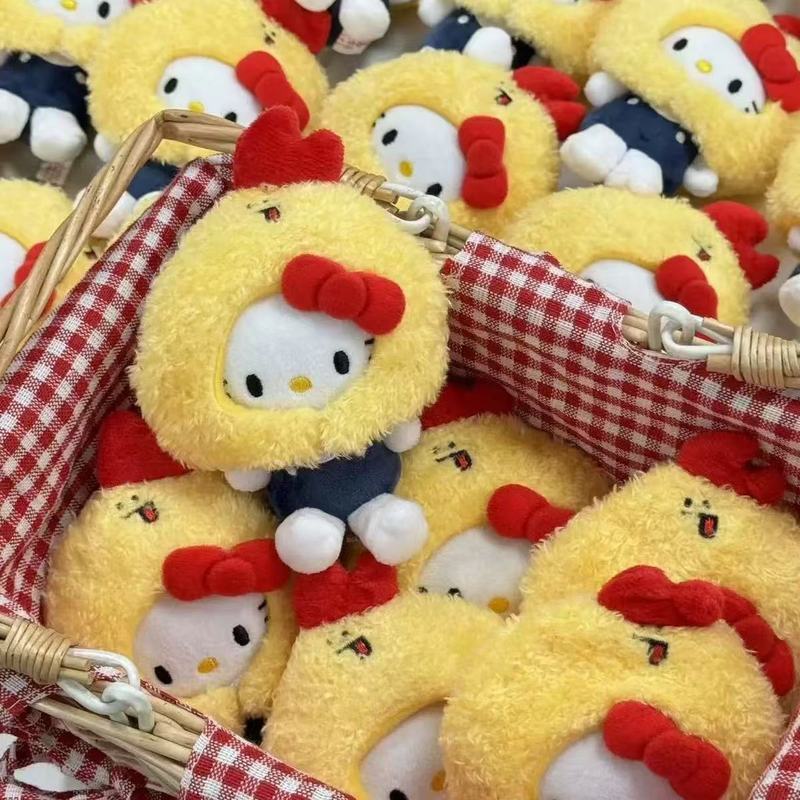 新品猫咪包挂件牛仔裤凯蒂猫玩偶挂饰包包饰品卡通公仔钥匙挂件|undefined
