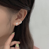 Small asymmetrical silver summer earrings, 2024 years