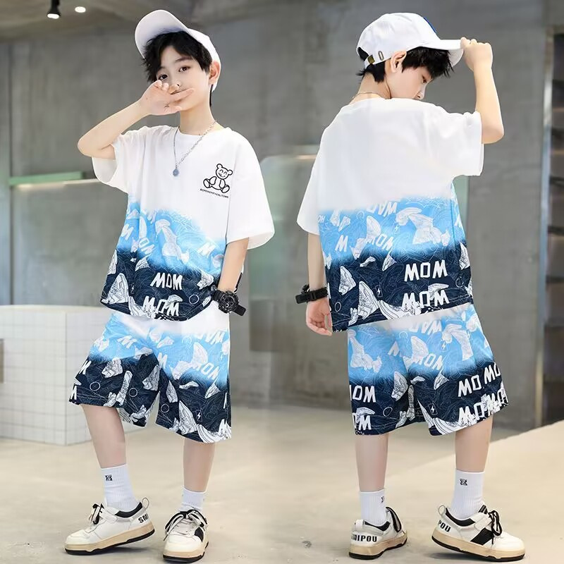 Ensemble de vêtements de sport d'été à manches courtes et à séchage rapide pour adultes, garçons, vêtements de basket-ball, vêtements décontractés pour enfants_voghion.com