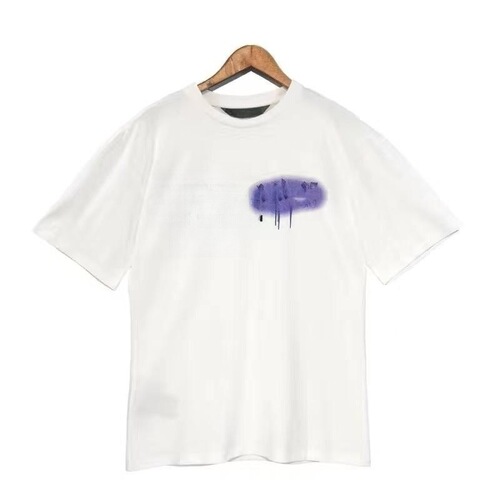 Cherry Pop Palm Angel Inkjet Letter Print Crew Neck T-Shirt for Men and Women