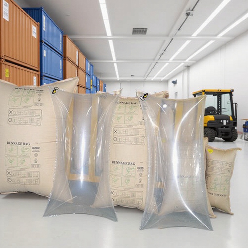Dalian Inflatable Bag Container Filling Kraft Paper Buffer Air Bag Inflatable Anti-collision Air Cushion Air Gap Bubble Wrap Bag