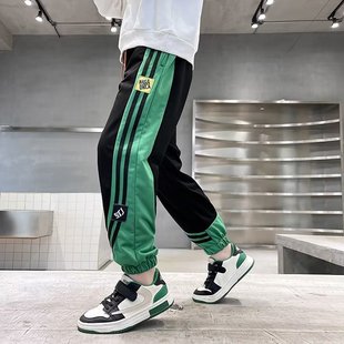 Sports Pants Mid-waist Casual Children's Wear Men's Fashionable Autumn 2023 New Arrival Hong Kong Style Sports Pants Trousers for Boys Autumn and Winter