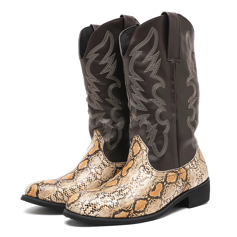 Botas de cuero de hombre de tamaño grande transfronterizo otoño y invierno nuevas zapatos de cuero de hombre de moda zapatos de cuero de alto cilindro de tendencia botas de cuero casuales