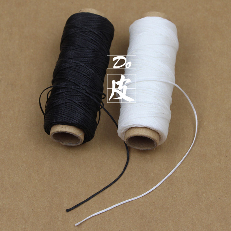 手工手缝编织皮革扁蜡线 口金线 150D蜡线 皮革涤纶蜡线 22色