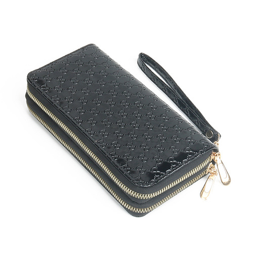 New style women's long wallet casual double zipper women's wallet mobile phone bag clutch bag coin purse large capacity card holder