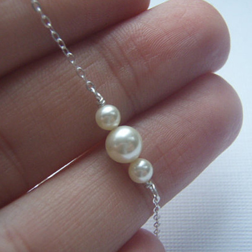 European and American cross-border new product, temperament fashion, micro-white pearl matte surface bracelet, women's Mother's Day gift jewelry