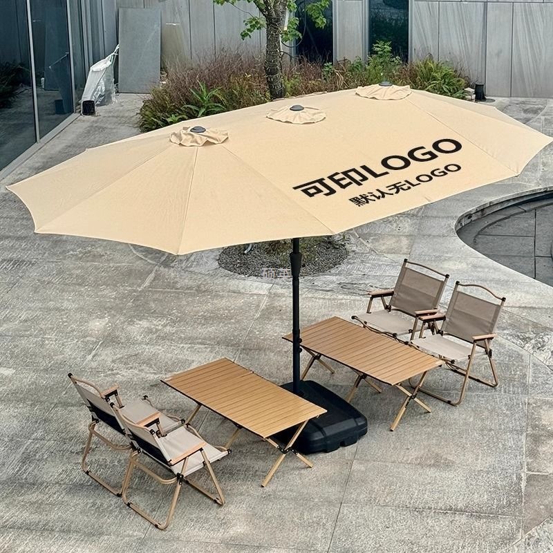 Outdoor parasol garden umbrella three -headed umbrella Roman…