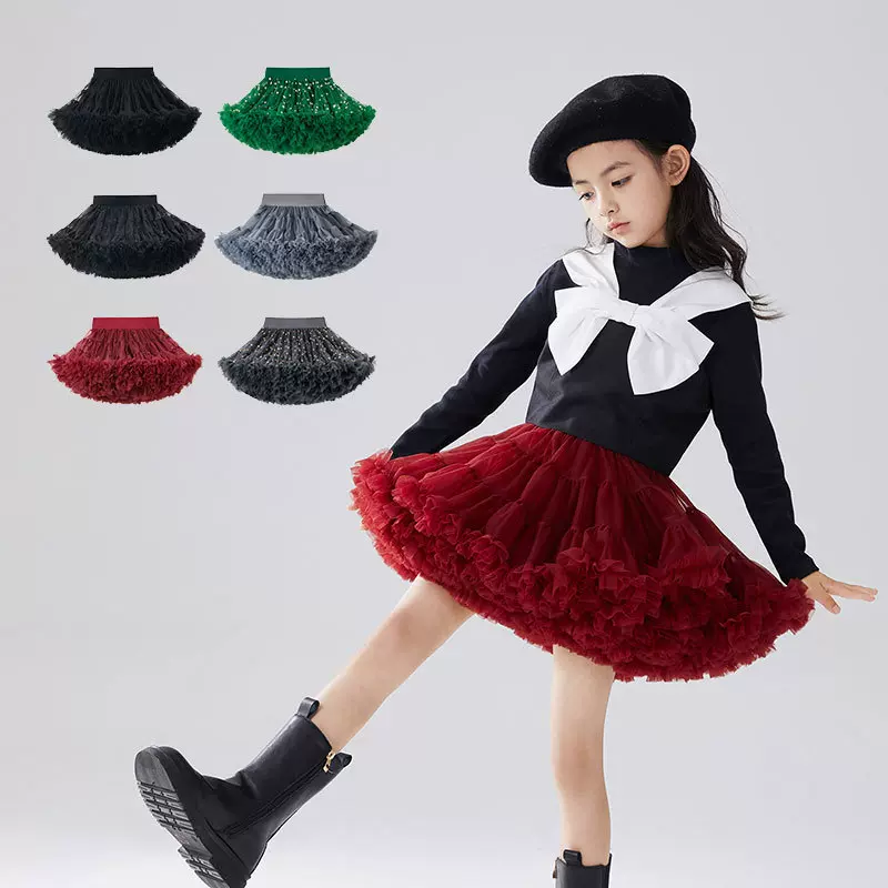 兔兔裙聆风二代a类tutu裙女童半身裙秋冬新款网纱蓬蓬裙凸凸裙潮