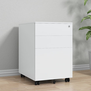 Simple office White filing cabinet company staff desk mobile iron storage cabinet storage Printing Cabinet