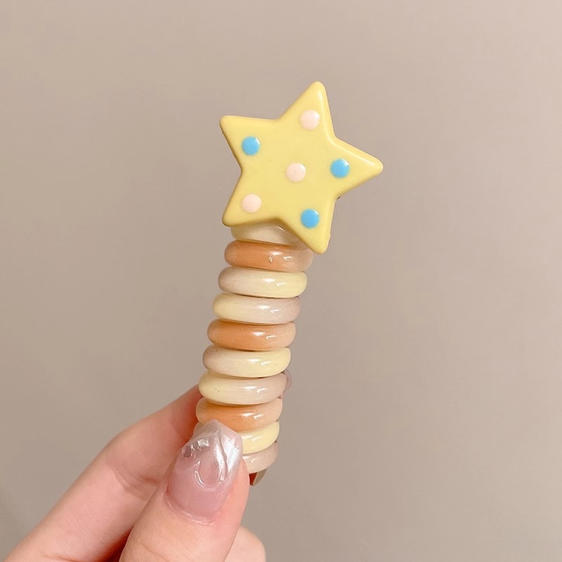 Gradiente de color gelatina línea telefónica cabello anillo cabeza cuerda para mujeres 2025 nueva banda de goma de cola de caballo alta toque de sombrero sin rastro temperamento