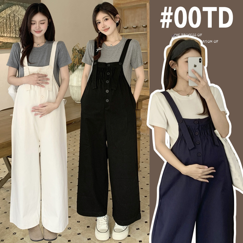 Maternity Wear Is Fashionable and Can Be Worn Both before and after Childbirth. Breastfeeding Spring and Summer Versatile Overalls Maternity Suit with Open Buttons