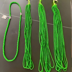 Imperial Green Jade Necklace Yang Green Clavicle Chain Millet Chain Full Green Guatemala Jade Treated Beads Beads