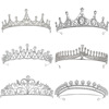 Pearl Diamond Cake Round Crown 18 Year Old Adult Party Princess Crown Wedding Dress Bridal Headwear Hair Jewelry