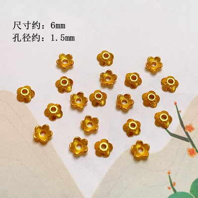 S925 silver plated gold torus loose bead spacer semi-finished diy jewelry bracelet necklace accessories wholesale (Zərgərlik ara hissələri) - style-1-by-one
