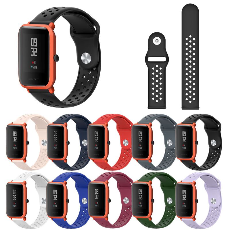 Luomos for Huami AMAZFIT Mi Dynamic Youth Edition BIP A1608 Sports Strap Breathable Silicone Strap