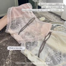 3972#钓系妖精10A蜜臀裤纯欲性感网纱蕾丝蝴蝶结镂空舒适内裤女