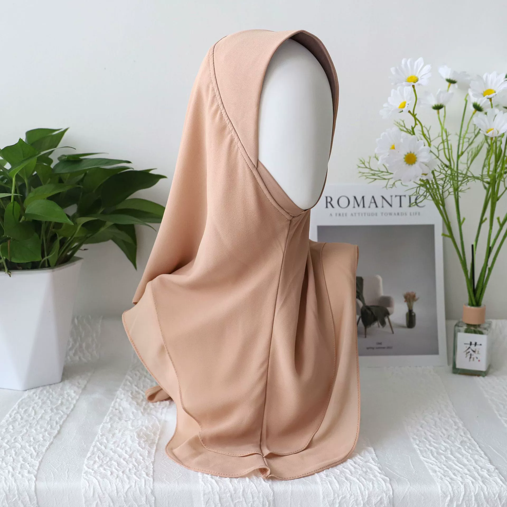 Scarf chiffon breathable comfortable, one size, multi-color hijab style