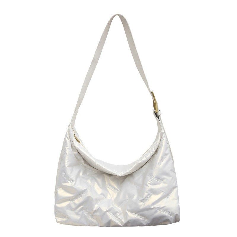 Bolso de mensajero de plumón de gran capacidad para mujer 2023 invierno nuevo bolso de mensajero tendencia de moda bolso de hombro ligero bolso femenino