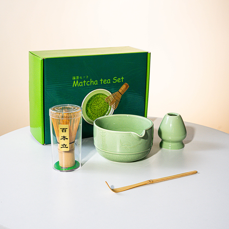 FJT 버섯입 직선그릇 그린 4종세트(짙은 녹색 컬러박스)