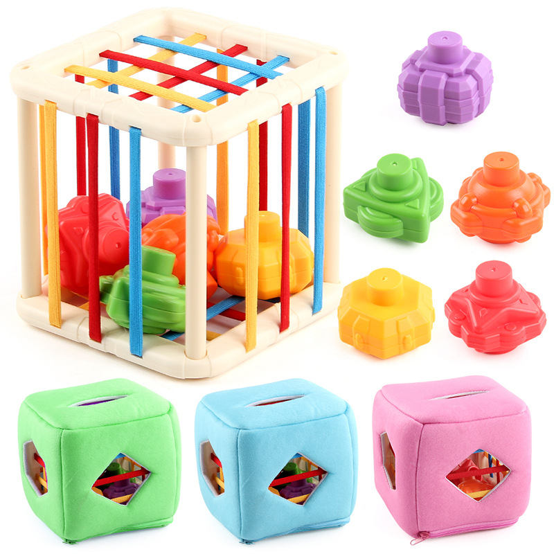Puzzle infantil educación temprana libro de tela juguete forma Cecer Bell plegable no rasgar caja de toallas elásticas image 5