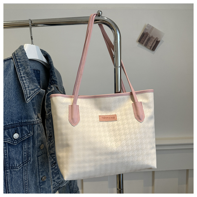 New simple and casual tote bag wholesale, cross-border shopping, commuting, armpit bag, large capacity, trendy and fashionable shoulder bag undefined