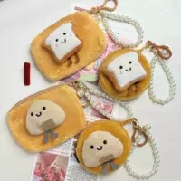 Плюшевая мультяшная кукла кошелек милый рисовый шарик тост еда игра брелок для наушников сумка для хранения можно повесить на сумку