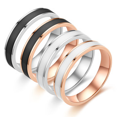 Black Titanium Steel Ring for Men and Women, Instagram Trendy, Simple and Fashionable, Personalized, Single Influencer, Cool and Casual Finger Ring