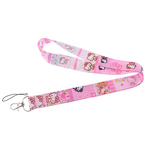 Cute cat and dog family mobile phone lanyard camera tag lanyard mobile phone chain lanyard office ID accessories