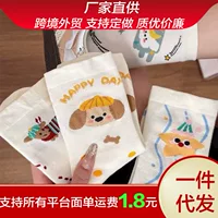 Весенние и летние сплошные чулки ins корейская версия мультфильма милые щенки носки женские летние новые граффити ветры носки