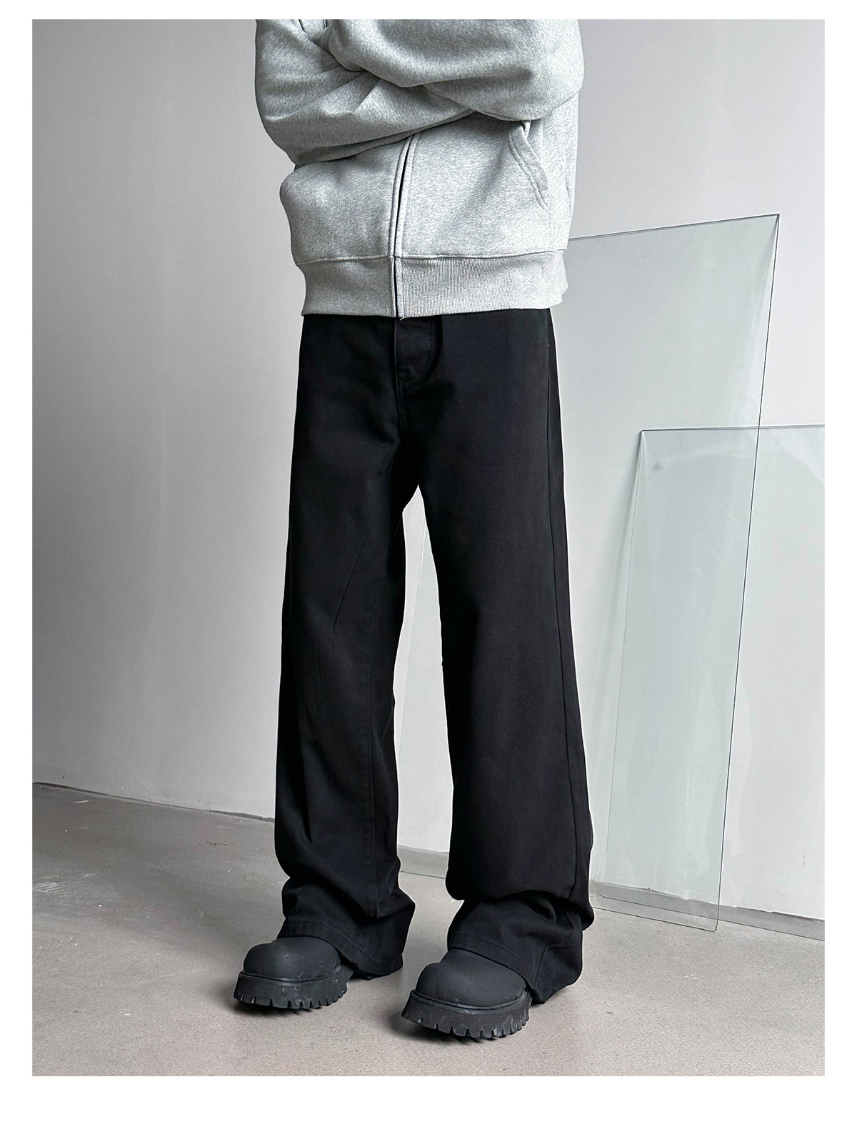 美拉德复古磨毛格纹休闲裤Murad Vintage Casual Trousers