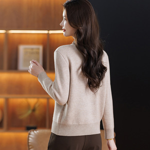 中年媽媽洋氣打底衫2025新款時尚中老年女裝春秋冬季毛衣加絨加厚圖片