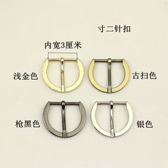 Round needle buckle metal shoelace buckle D-shaped stirrup buckle strap length adjustment buckle strap buckle sandal lace round needle buckle