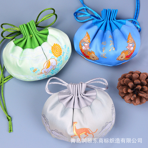 Factory wholesale ancient style palace Hanfu accessories pouch pendant DIY portable sachet good luck bag animal series sachet 