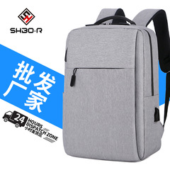 越境ビジネスギフト多機能パソコンバッグ男性用USB充電式バックパック大容量学生リュックサック直販