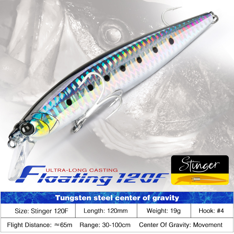 Fishing Lure远投浮水米诺120F路亚假饵120mm19g海鲈大翘嘴鲈鱼饵