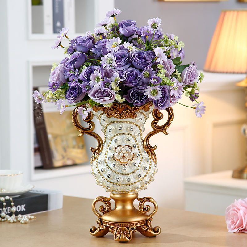 European luxury vase, living room soft decoration, American dining table, TV cabinet, entrance decoration, countertop dry vase