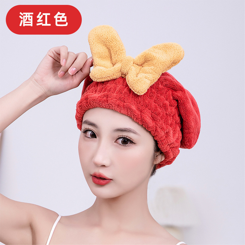 2025 nuevo sombrero de baño de mujer arco sombrero de cabello seco bolsas de cabello toallas de cabello seco súper absorción rápida toallas de cabello seco toallas