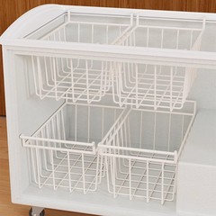 冷凍庫の内部収納ラックは積み重ね可能、棚、吊り下げバスケット、食品保存バスケット、冷蔵庫の多層分離フレームアーティファクト