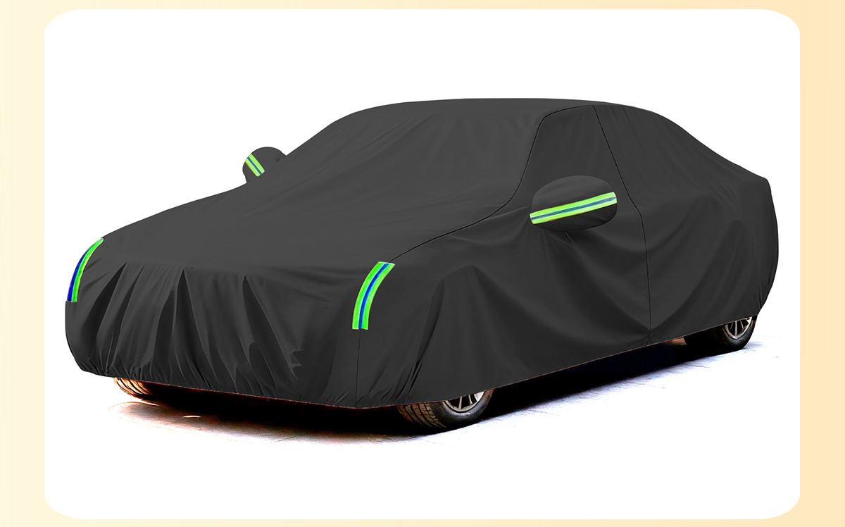 Car Cover Full Cover Thickened, Full Car Protection Against Sun, Rain, and Heat, Made of Thickened Oxford Cloth with Added Cotton