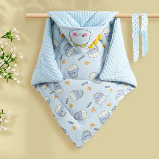 Newborn baby beanie velvet bag spring and autumn delivery room spring and autumn winter thin bag guts-free early summer thin bag towel