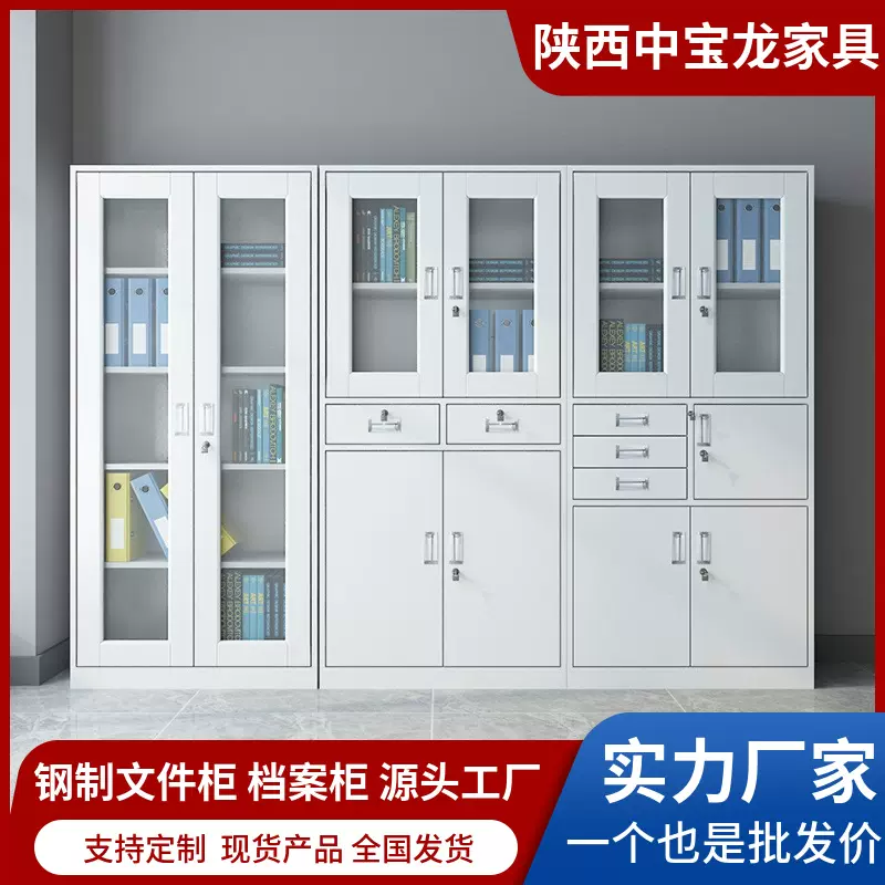 钢制办公文件柜档案柜资料凭证柜铁皮矮柜带锁更衣柜储物柜可定制